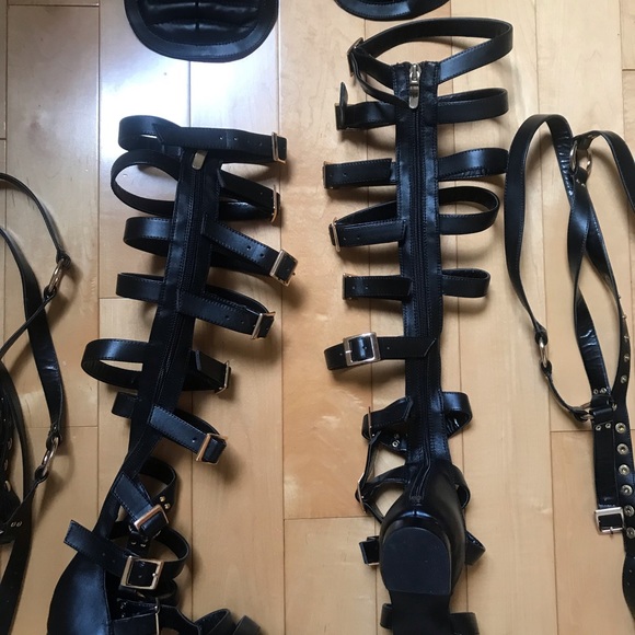 BNIB Haus Von Lila Dogma Gladiator Black Gold sz8 - Picture 9 of 12